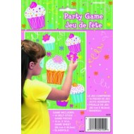 Pin The Flower on the Cupcake Party Game